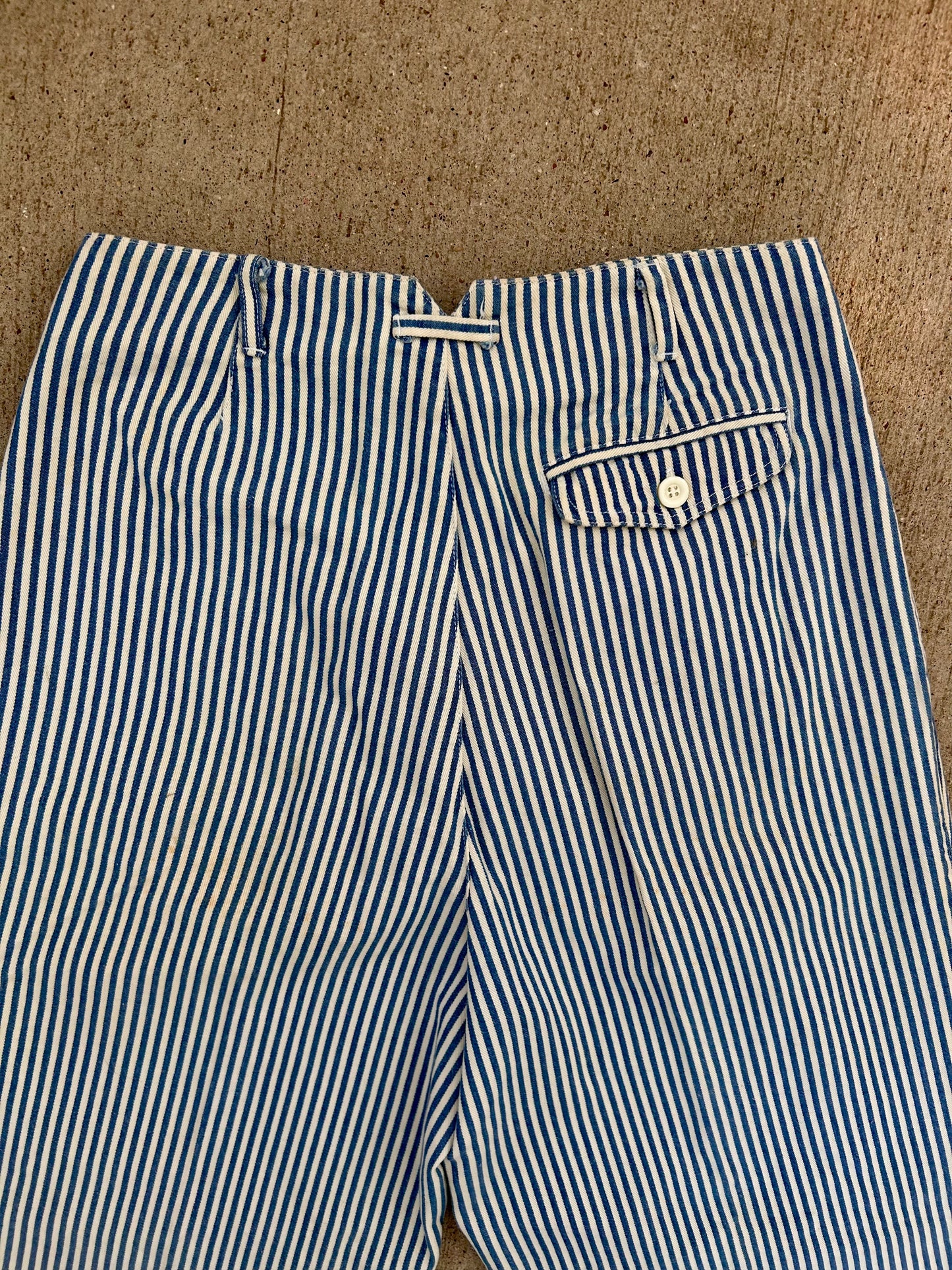 Striped high waisted jean