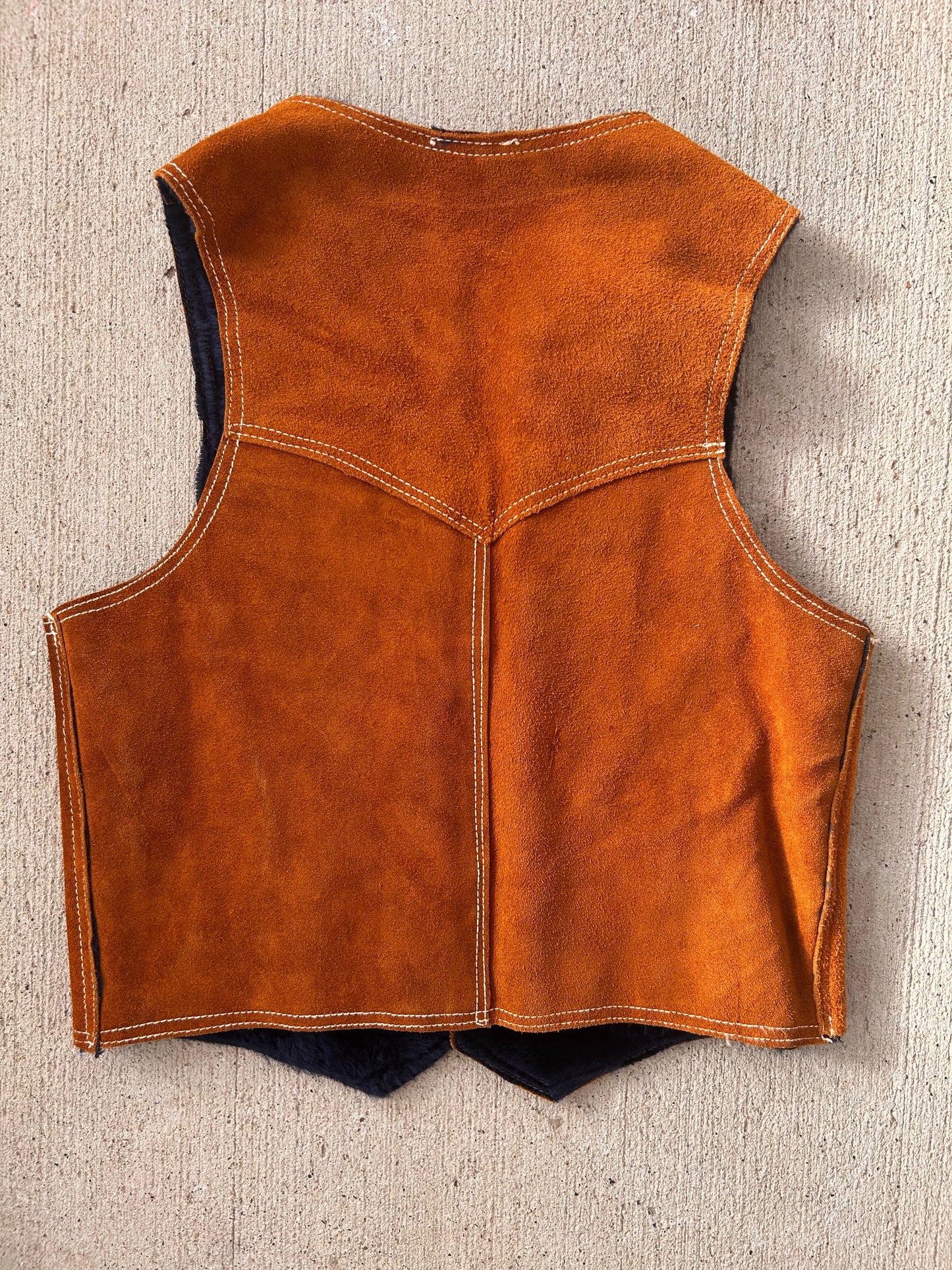 Vintage suede lined vest