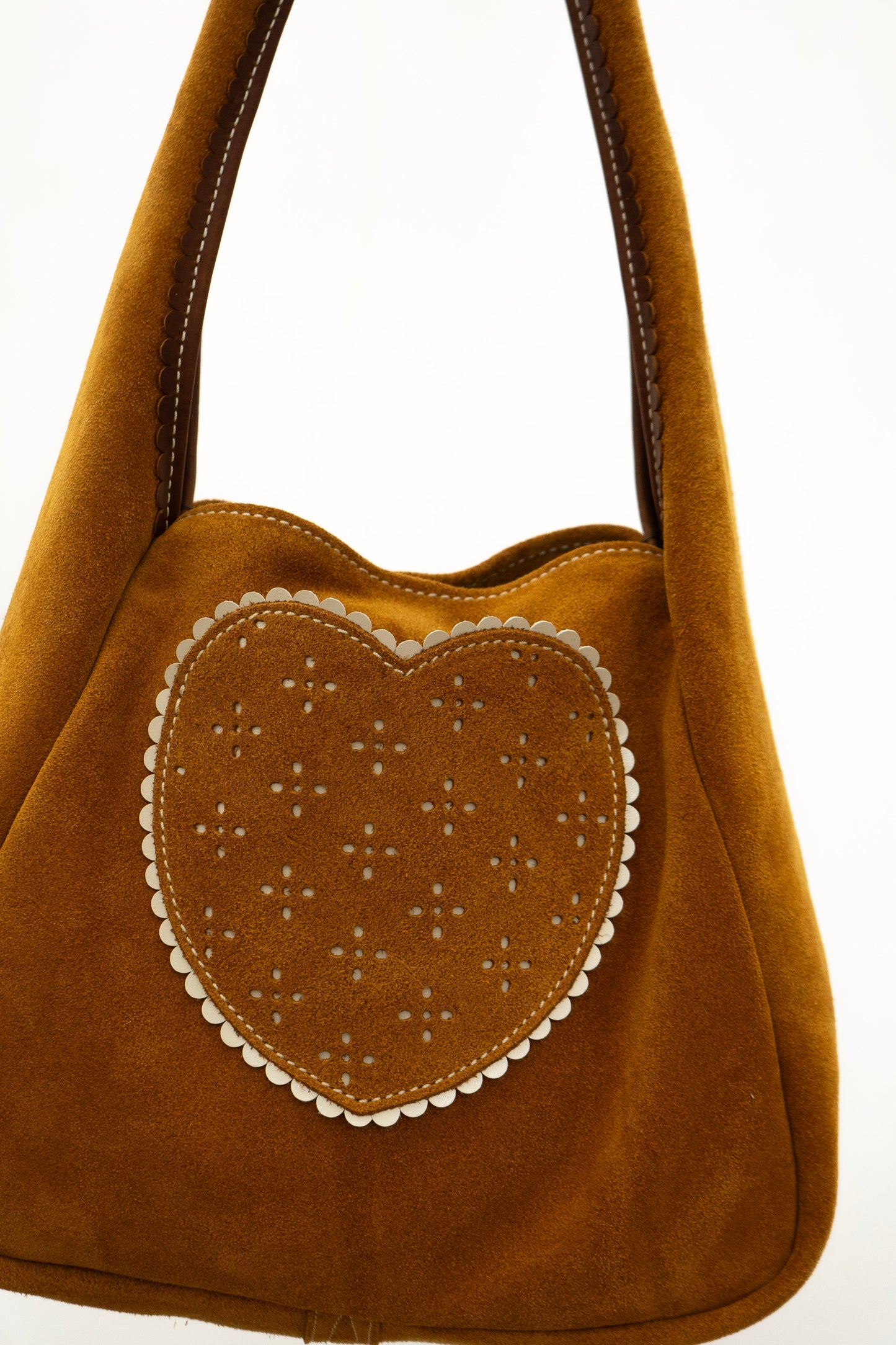 LARGE HOBO HEART POCKET AND SUEDE