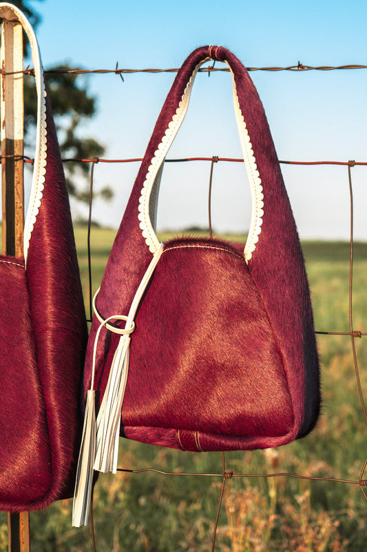 Berry Bright hobo bag