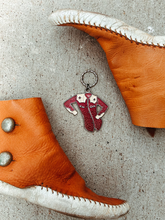 Vintage enamel keychain