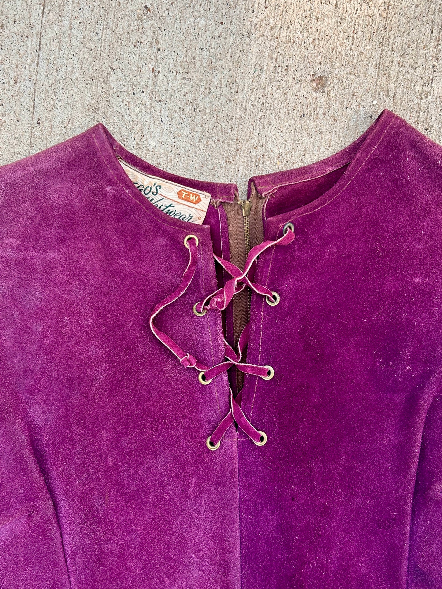 1970's suede dress