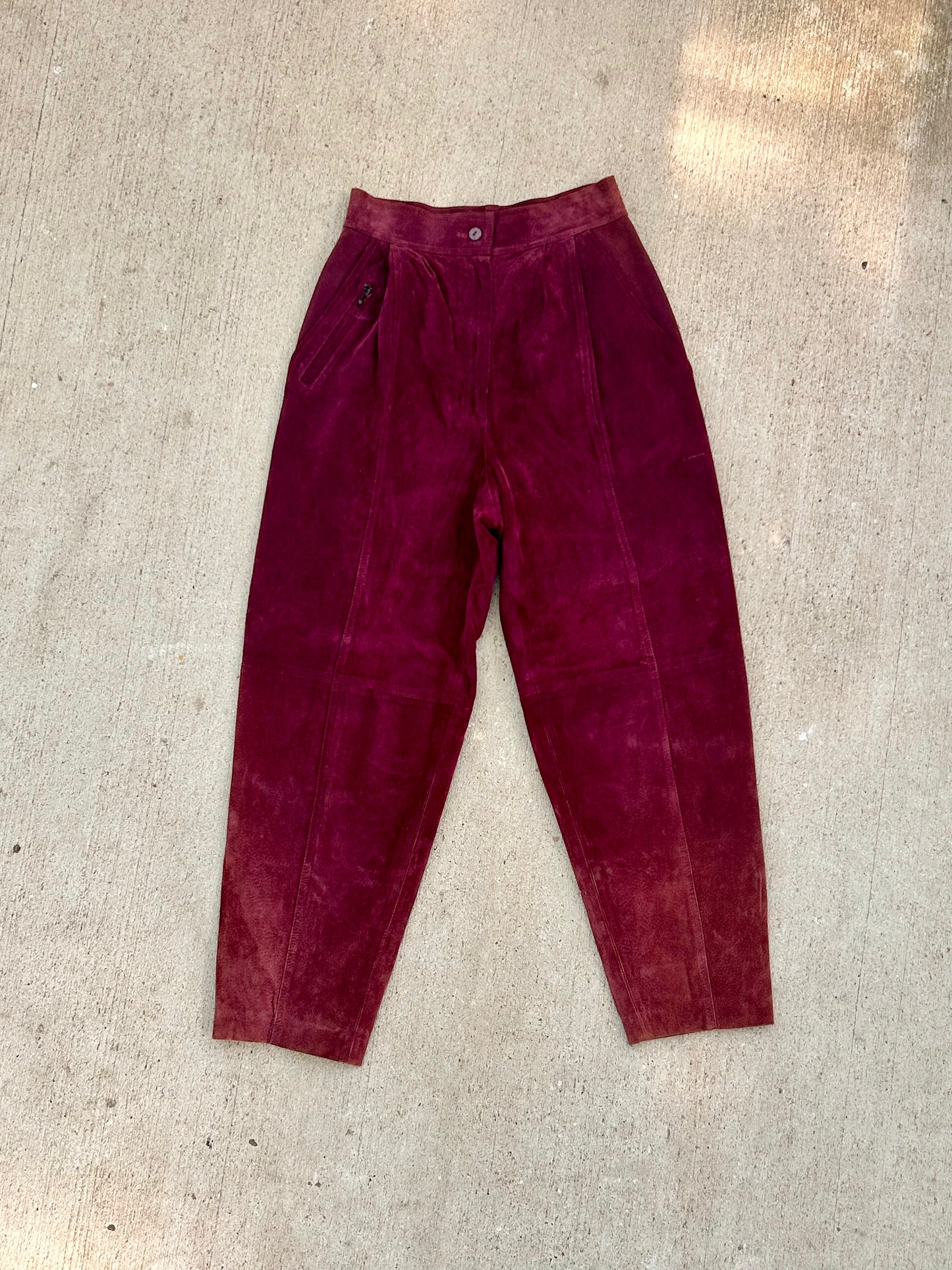 Suede high waisted pants