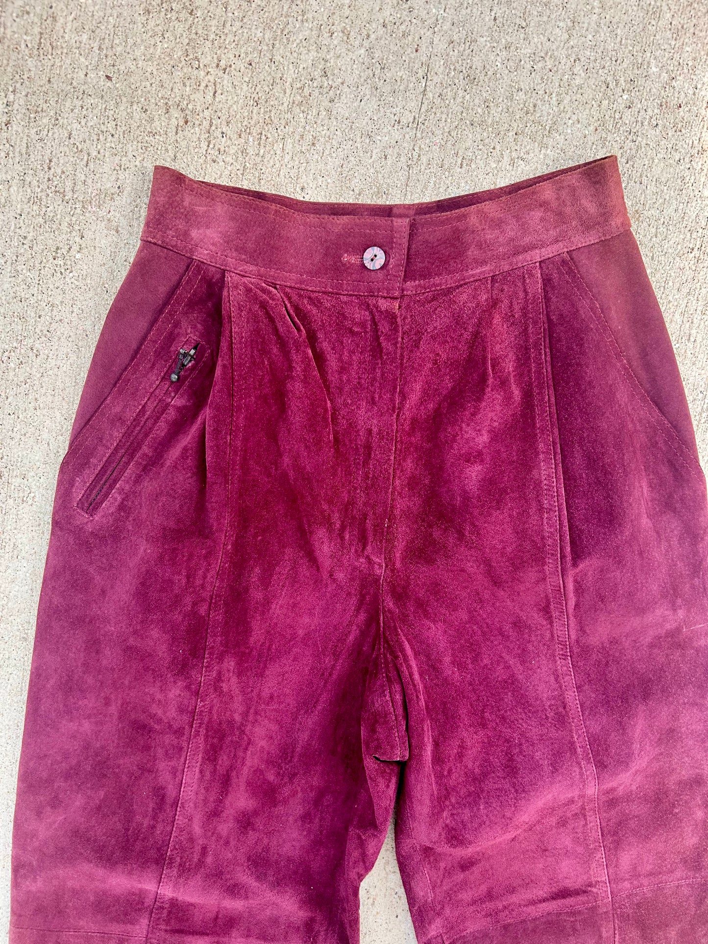 Suede high waisted pants