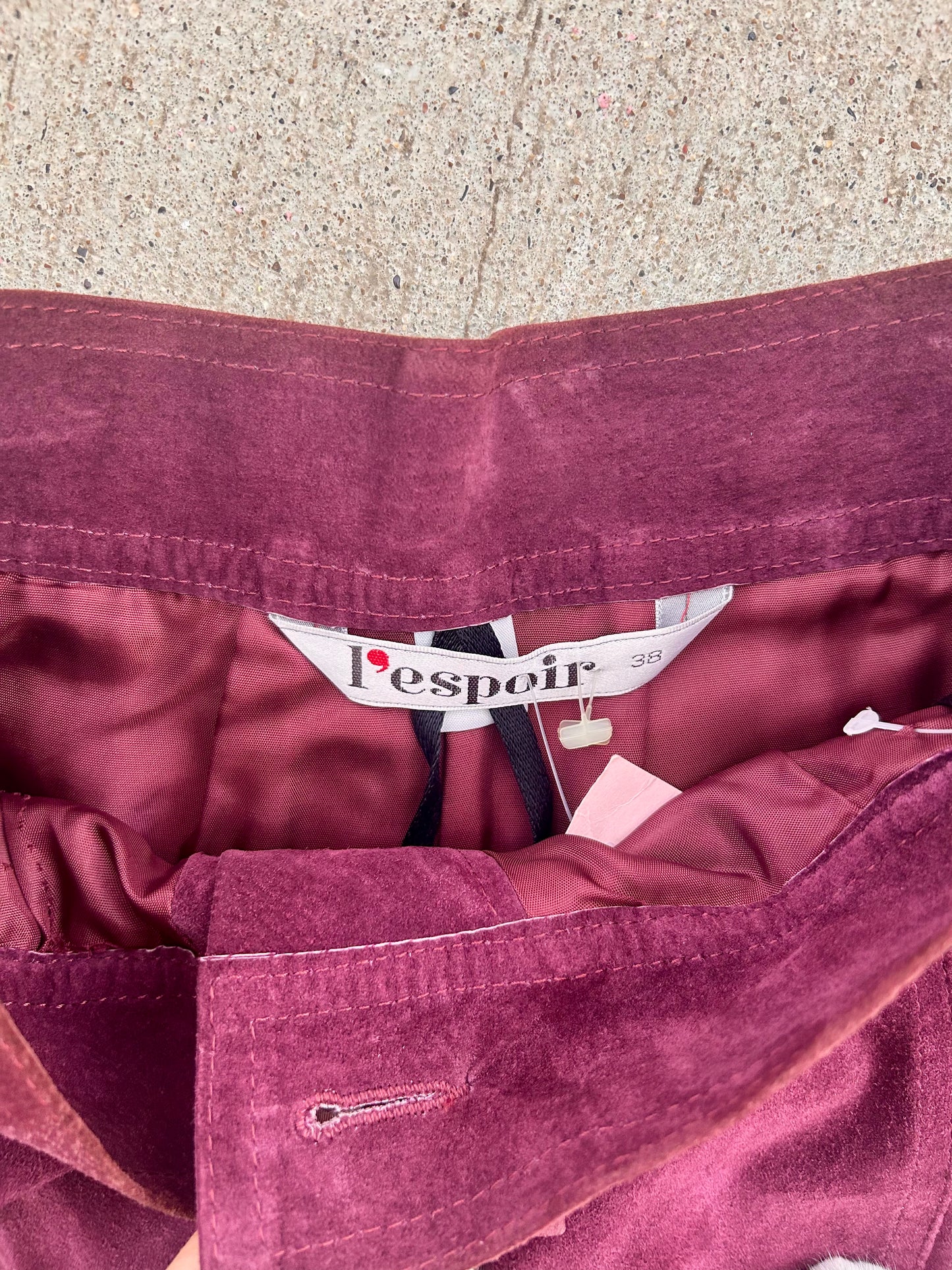 Suede high waisted pants