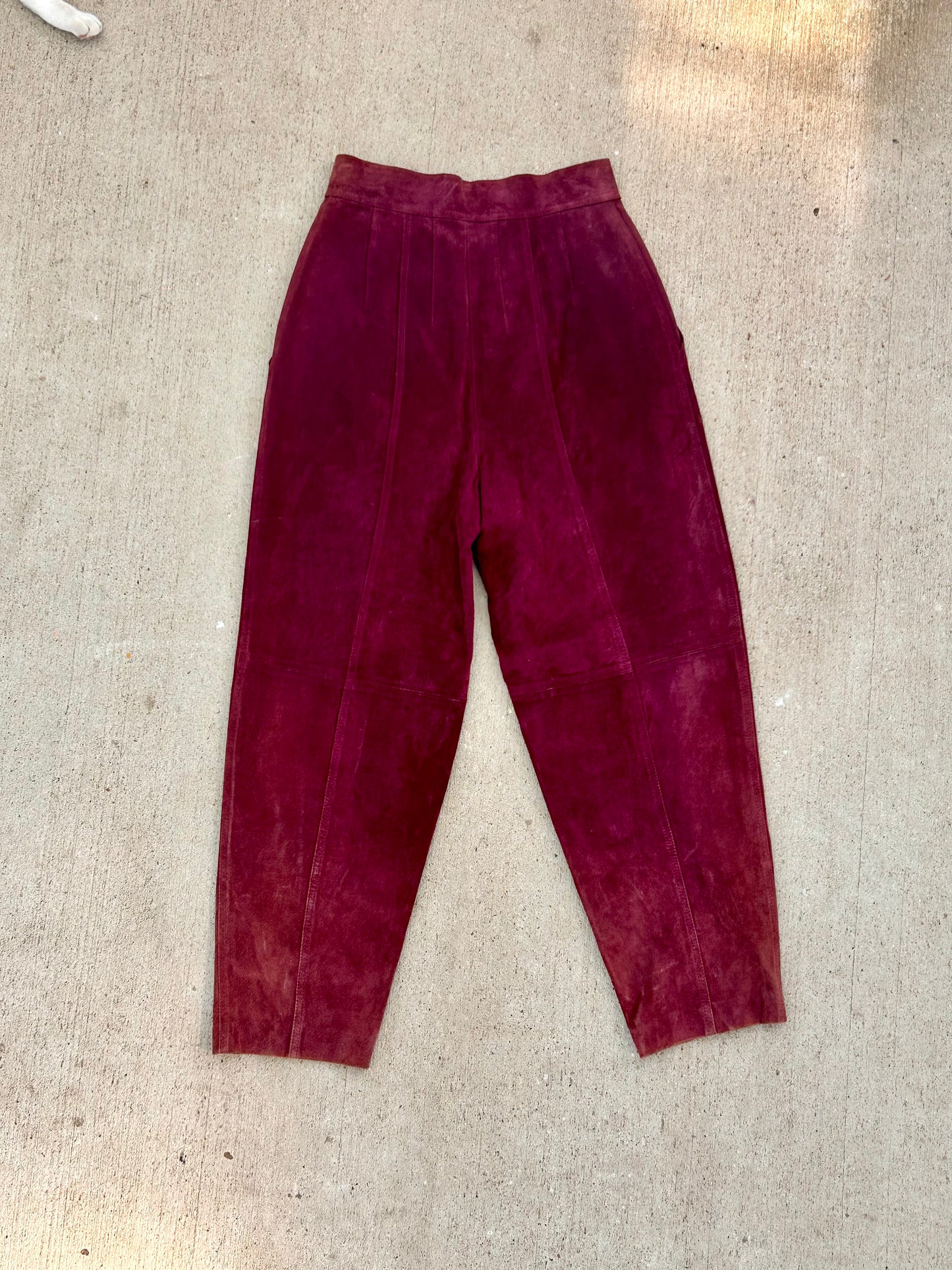 Suede high waisted pants