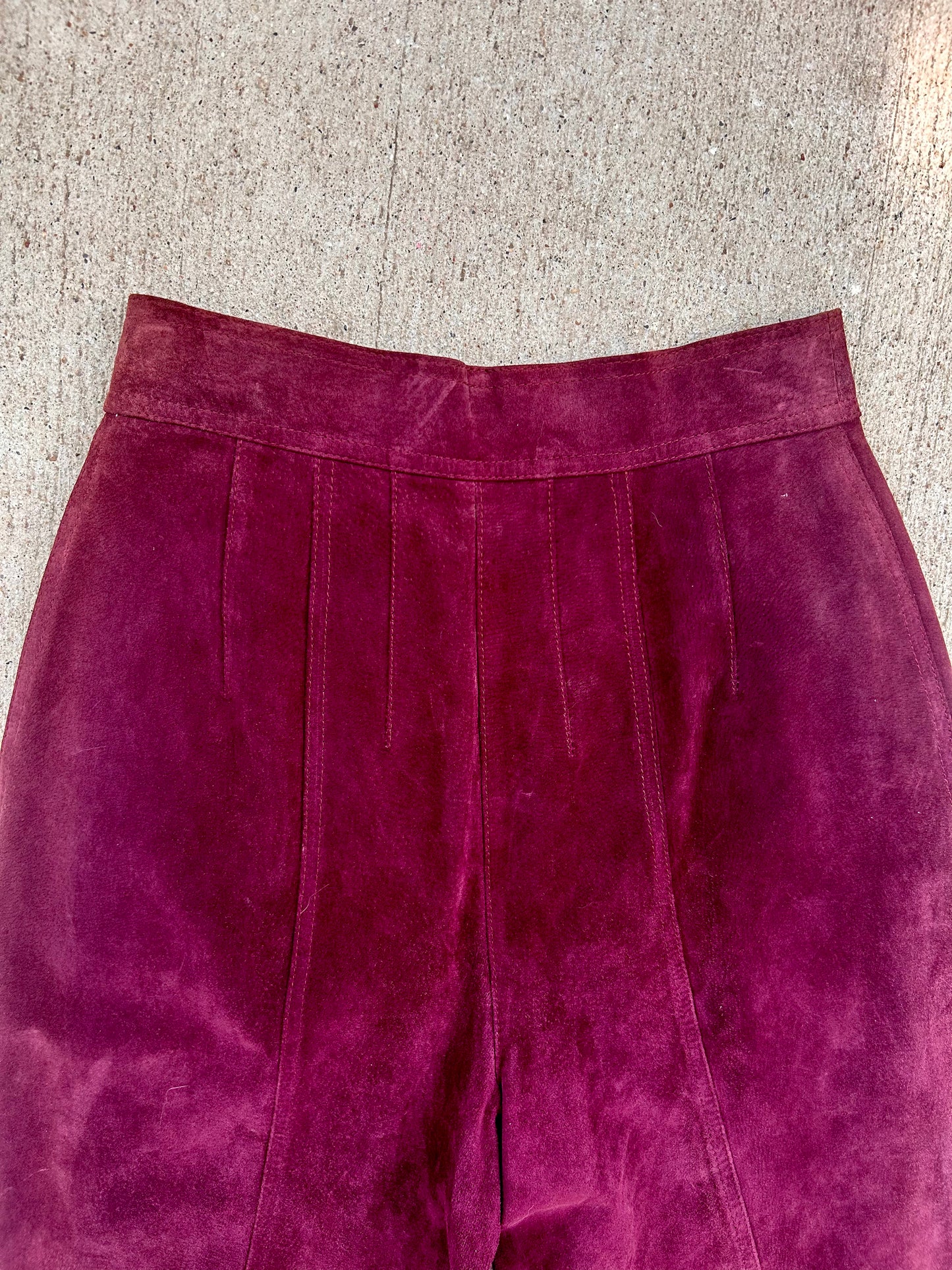 Suede high waisted pants