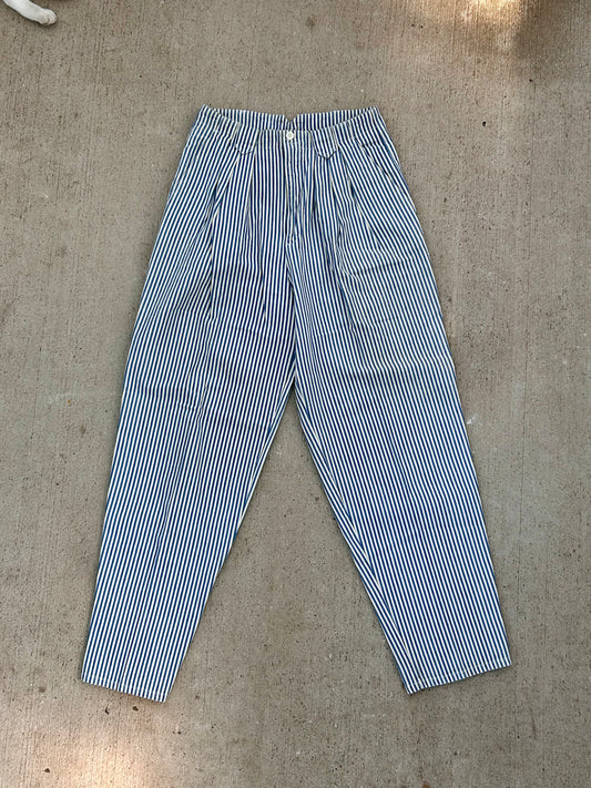 Striped high waisted jean