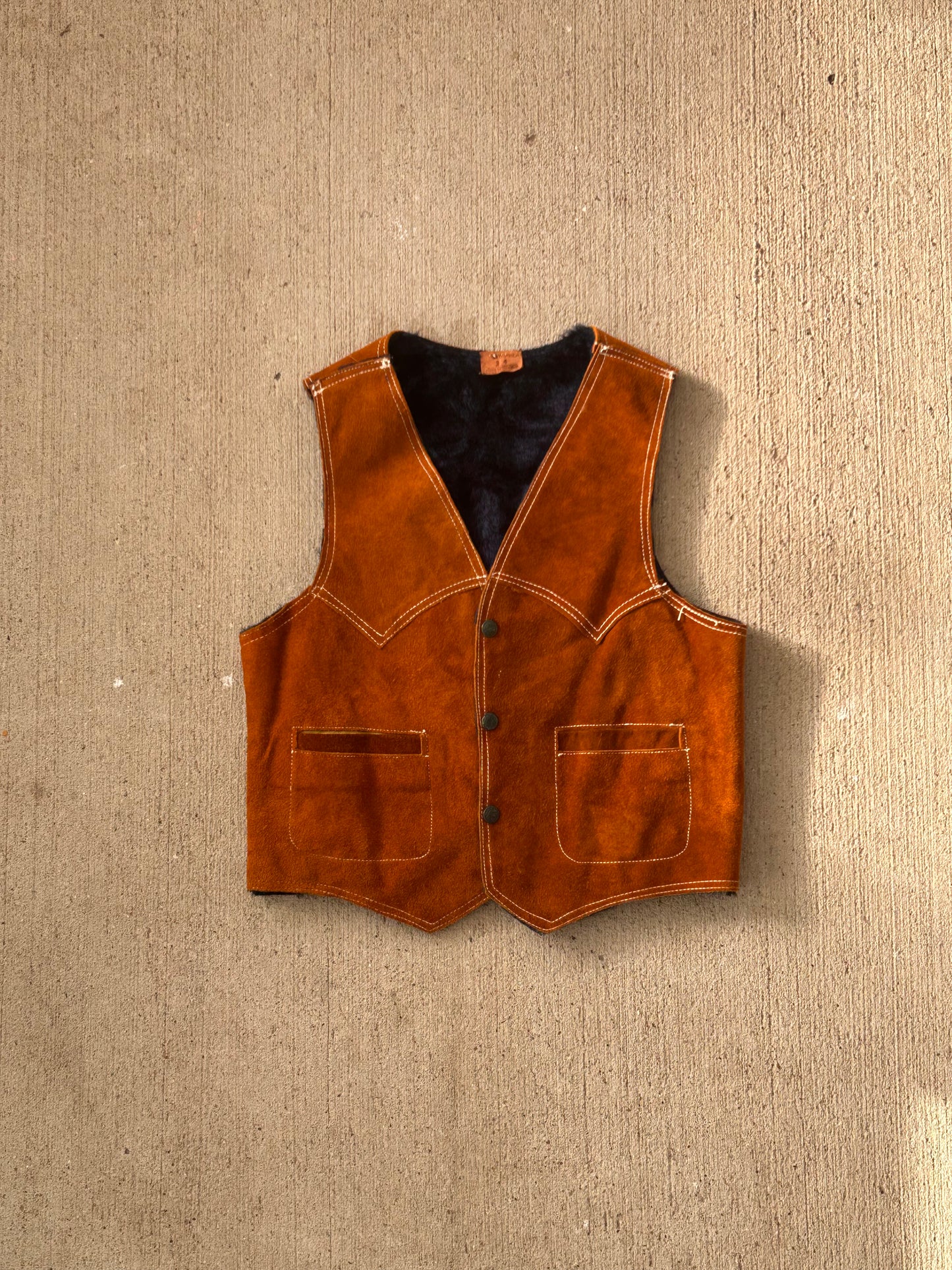 Vintage suede lined vest