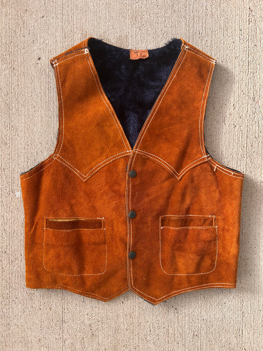 Vintage suede lined vest