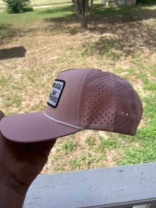 Baby pink with white rope